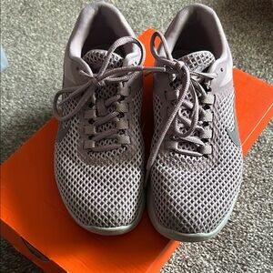 Gray Mesh Sneakers with Cushioned Sole